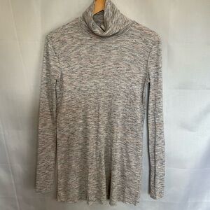 Free People We The Free Stonecold Ribbed Split Back Turtleneck Tunic Top